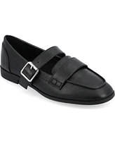 Journee Collection Women's Caspian Buckle Loafers