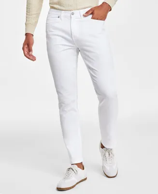 Alfani Men's Five-Pocket Straight-Fit Twill Pants, Created for Macy's