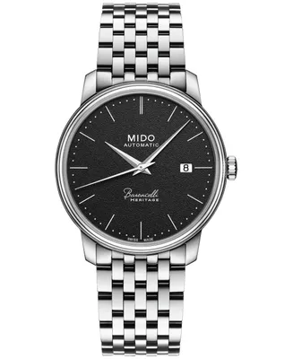 Mido Men's Swiss Automatic Baroncelli Heritage Stainless Steel Bracelet Watch 39mm
