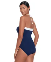 Lauren Ralph Women's Modern Bandeau One Piece Swimsuit