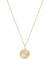 Audrey by Aurate Diamond Taurus Disc 18" Pendant Necklace (1/10 ct. t.w.) in Gold Vermeil, Created for Macy's