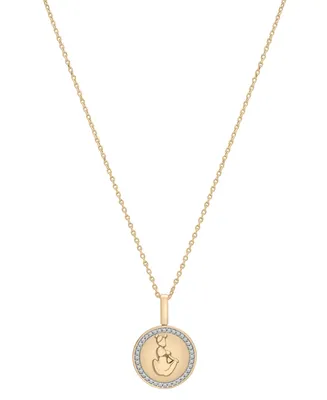 Audrey by Aurate Diamond Capricorn Disc 18" Pendant Necklace (1/10 ct. t.w.) in Gold Vermeil, Created for Macy's