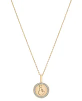 Audrey by Aurate Diamond Capricorn Disc 18" Pendant Necklace (1/10 ct. t.w.) in Gold Vermeil, Created for Macy's