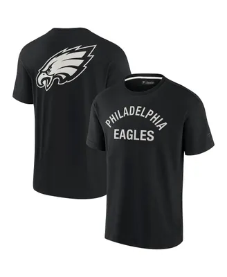 Men's and Women's Fanatics Signature Black Philadelphia Eagles Super Soft Short Sleeve T-shirt