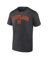 Men's Fanatics Heather Charcoal Maryland Terrapins Campus T-shirt