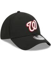 Men's New Era Black Washington Nationals Logo 39THIRTY Flex Hat