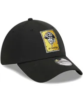 Men's New Era Black Pittsburgh Pirates Logo 39THIRTY Flex Hat