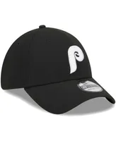 Men's New Era Black Philadelphia Phillies Logo 39THIRTY Flex Hat