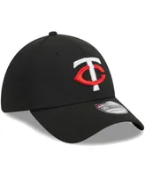 Men's New Era Black Minnesota Twins Logo 39THIRTY Flex Hat