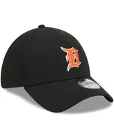 Men's New Era Black Detroit Tigers Logo 39THIRTY Flex Hat