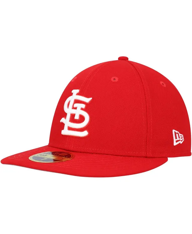 New Era Men's New Era Red St. Louis Cardinals Logo White 59FIFTY Fitted Hat