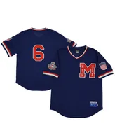 Men's Rings & Crwns #6 Navy Memphis Red Sox Mesh Replica V-Neck Jersey