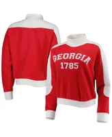 Women's Gameday Couture Red Georgia Bulldogs Make it a Mock Sporty Pullover Sweatshirt