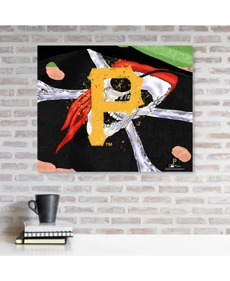 Pittsburgh Pirates Stretched 20" x 24" Canvas Giclee Print - Designed by Artist Maz Adams