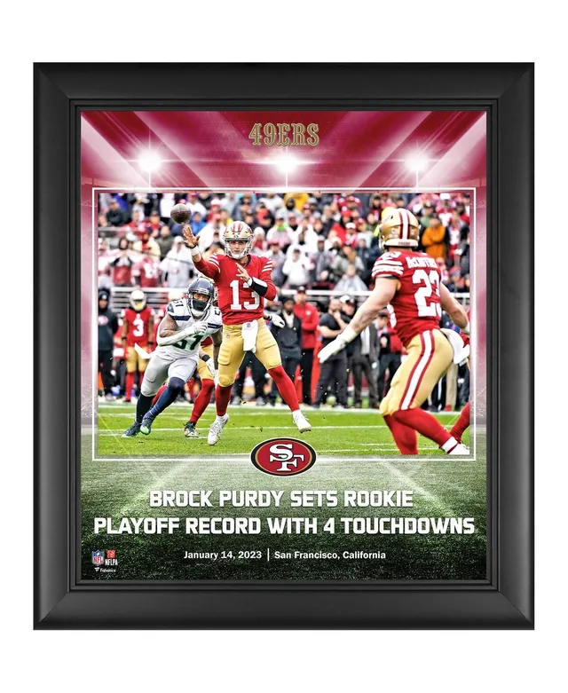 Lids Brock Purdy San Francisco 49ers Unsigned Fanatics Authentic Signals  for the First Down Photograph