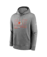 Men's Nike Heathered Gray Cleveland Browns City Code Club Fleece Pullover Hoodie