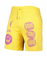 Men's Playa Society Gold Los Angeles Sparks Legacy Logo Shorts