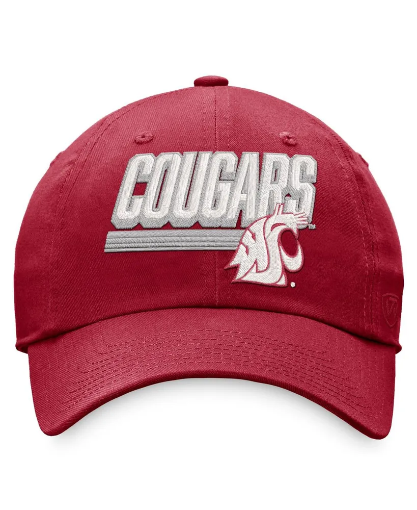 Men's Top of the World Crimson Washington State Cougars Slice Adjustable Hat