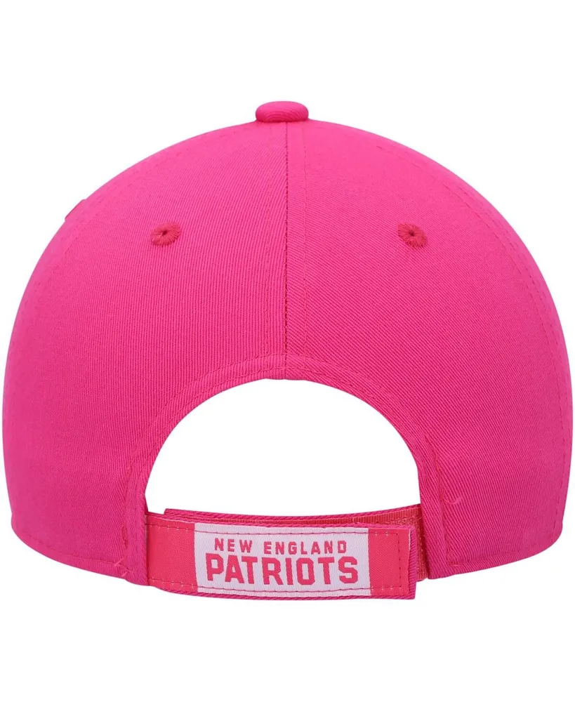 Big Girls Pink New England Patriots Structured Adjustable Hat