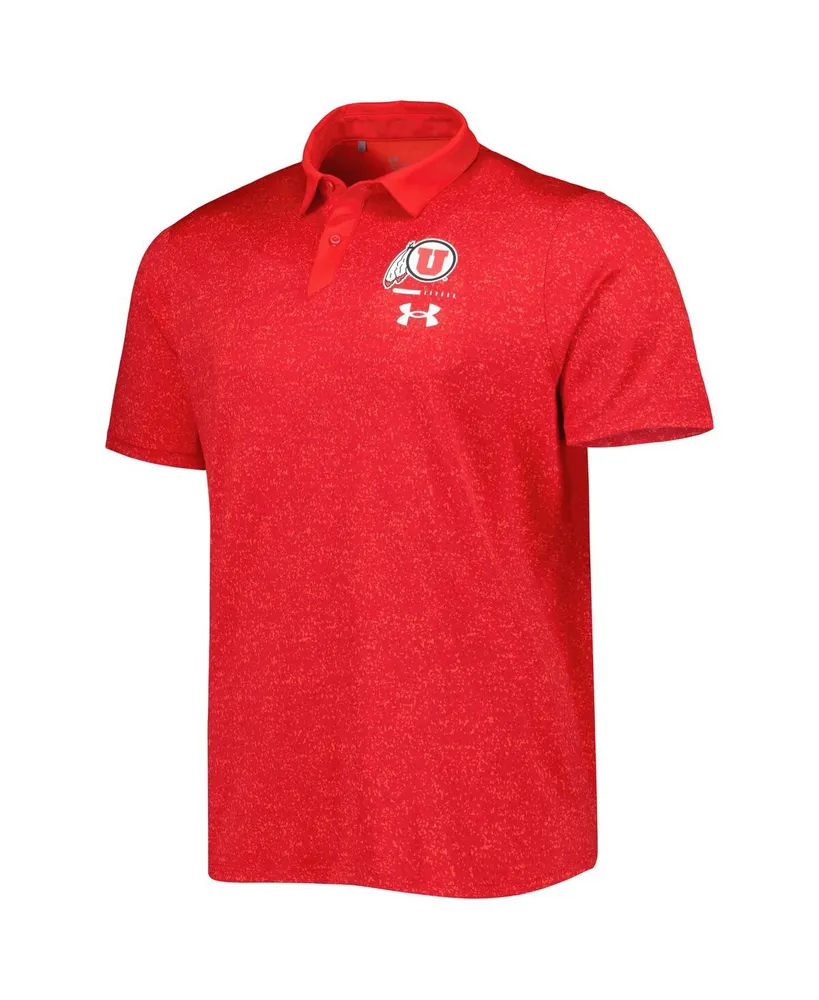 Men's Under Armour Red Utah Utes Static Performance Polo Shirt