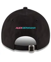 Men's New Era Black Alex Bowman Enzyme Washed 9TWENTY Adjustable Hat
