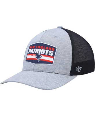 Men's '47 Brand Heathered Gray, Navy New England Patriots Motivator Flex Hat