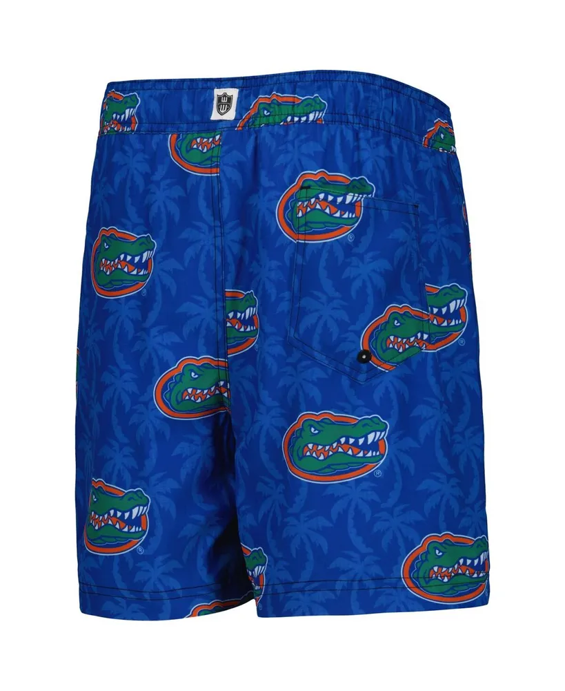 Big Boys Wes & Willy Royal Florida Gators Palm Tree Swim Shorts