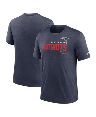 Men's Nike Heather Navy New England Patriots Team Tri-Blend T-shirt