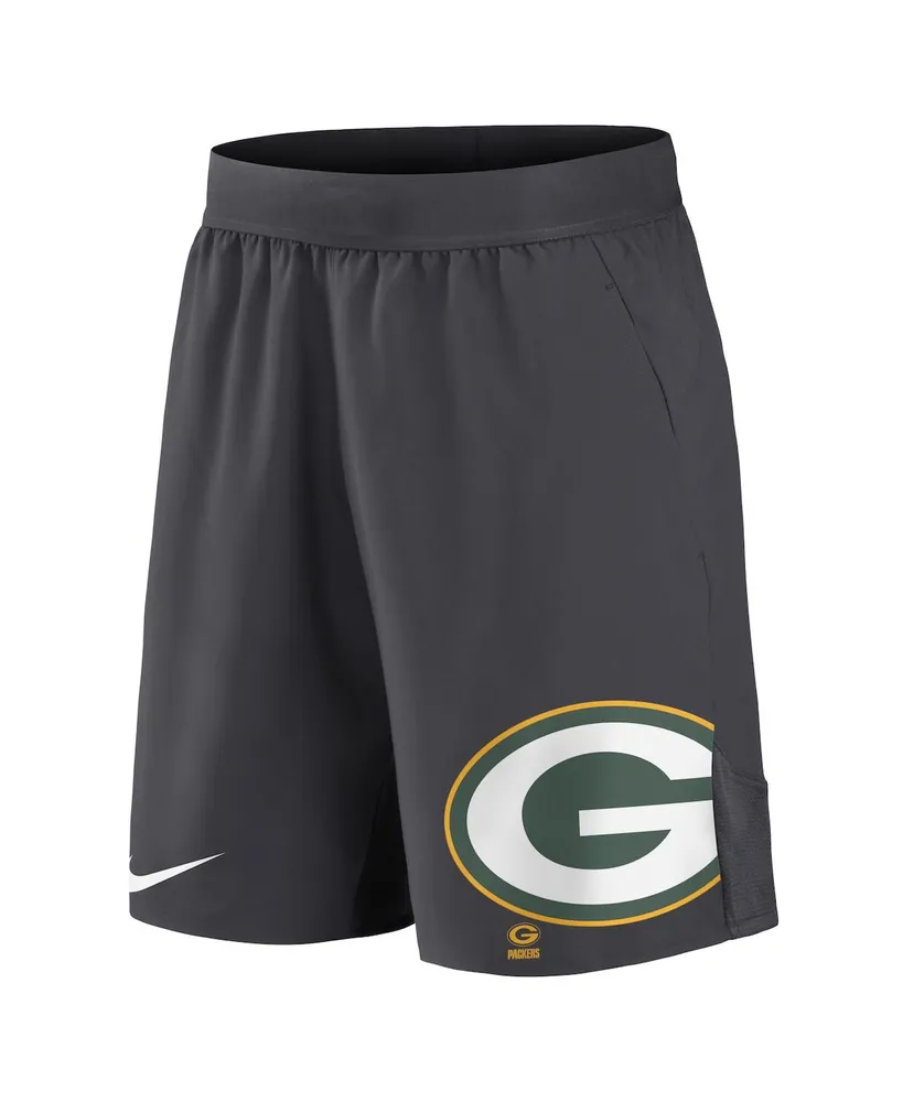 Men's Nike Anthracite Green Bay Packers Stretch Performance Shorts