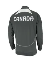 Men's Nike Gray Canada Soccer Anthem Raglan Full-Zip Jacket