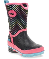 Western Chief Toddler Little Girl's and Big Rainbow Wave Insulated Neoprene Rain Boot