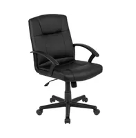 Emma+Oliver Fundamentals Mid-Back Padded Task Office Chair With Arms