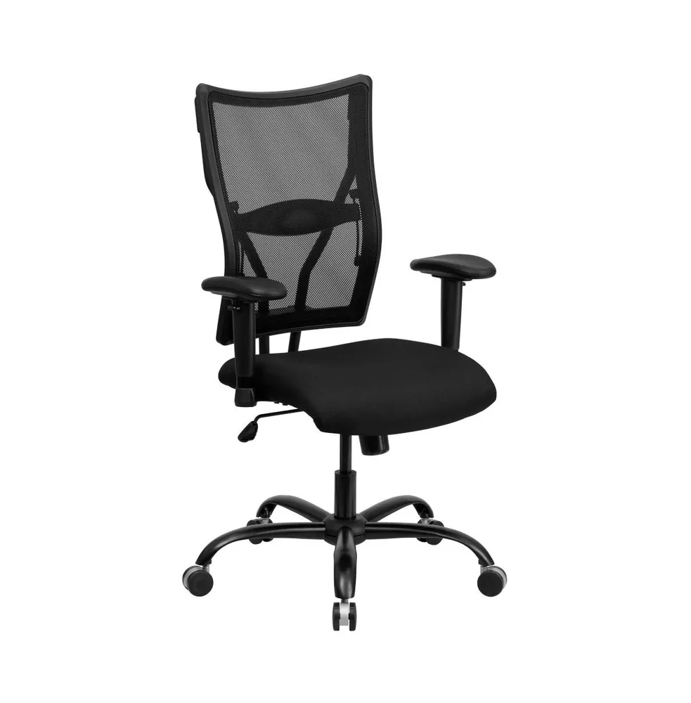 Emma+Oliver Big & Tall 400 Lb. Rated Mesh Executive Swivel Ergonomic Office Chair With Adjustable Arms