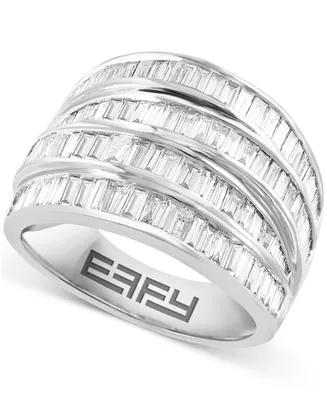 Effy Diamond Baguette Multirow Statement Ring (1-1/2 ct. t.w.) in 14k White Gold