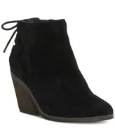 Lucky Brand Women's Mikasi Lace-Up Wedge Heel Booties