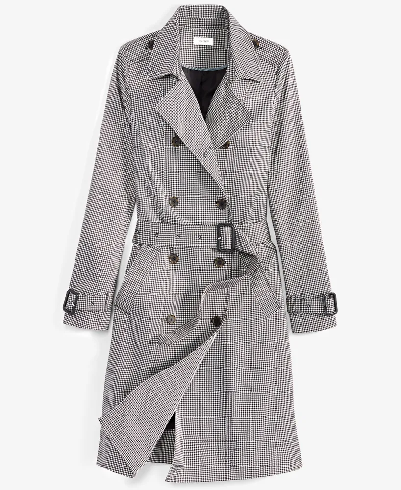 On 34th Women's Plaid Trench Coat, Created for Macy's