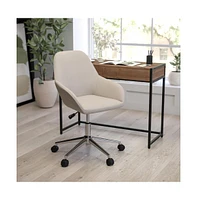 Merrick Lane Roma Home Office Bucket Style Chair With 360 Degree Rotating Swivel
