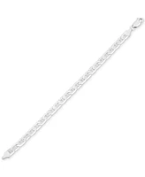 Men's Italian Silver Polished Mariner Link Chain Bracelet