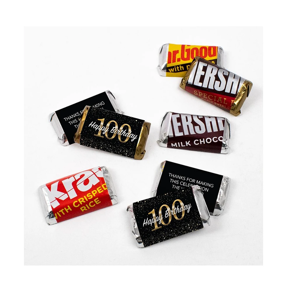 Pcs 100th Birthday Candy Party Favors Hershey's Miniatures Chocolate - No Assembly Required