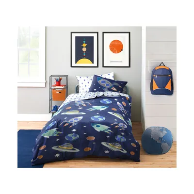 Saturday Park Outer Space 100% Organic Cotton Twin Bed Set