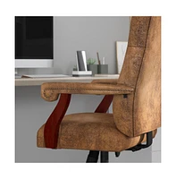 Merrick Lane Versailles High Back Tufted Home Office Chair With Height Adjustment And 360° Swivel