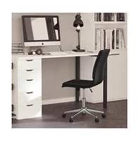 Merrick Lane Artemis Mid-Back Armless Home Office Chair With Height Adjustable Swivel Seat And Five Star Chrome Base