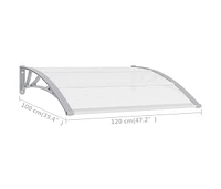 vidaXL Door Canopy Gray 47.2"x39.4" Pc