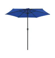 vidaXL Outdoor Parasol with Aluminum Pole 106.3"x96.9" Azure Blue