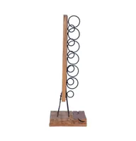 Wine Rack for 6 Bottles 13.8"x13.8"x39.4" Solid Teak Wood