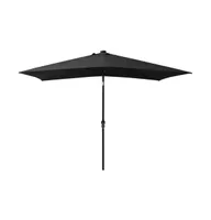 vidaXL Parasol with LEDs and Steel Pole 6.6'x9.8