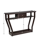 Costway Modern Sofa Accent Table with Drawer Entryway Hallway Hall