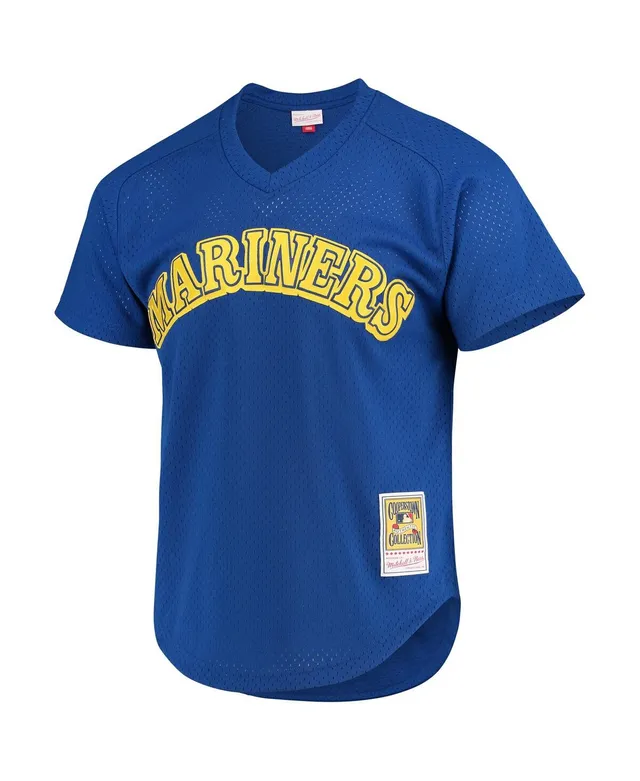 Men's Mitchell & Ness Edgar Martinez Charcoal Seattle Mariners Cooperstown  Collection Mesh Batting Practice Jersey