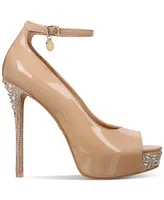 Thalia Sodi Women's Libbie Embellished Ankle-Strap Platform Dress Pumps