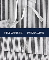 Nautica Coleridge Stripe Cotton Reversible Duvet Cover Set, Twin